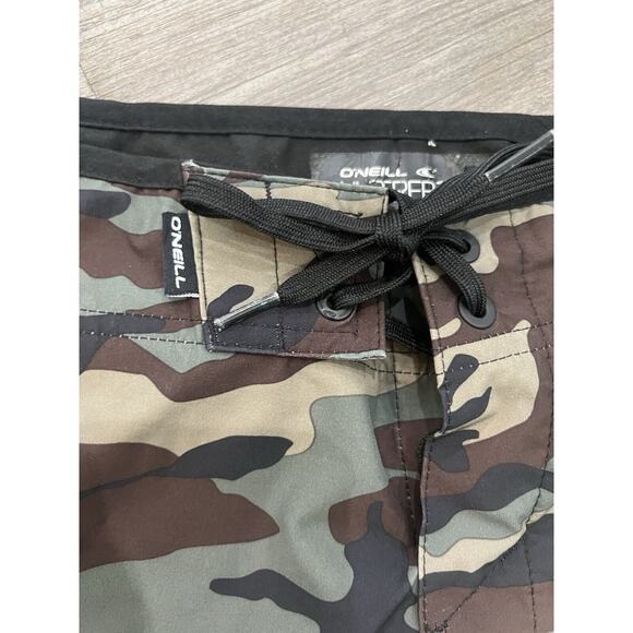 Mens Oneill Hyperfreak Camo Swim Surf Boardshort Sz 32 - Picture 2 of 6